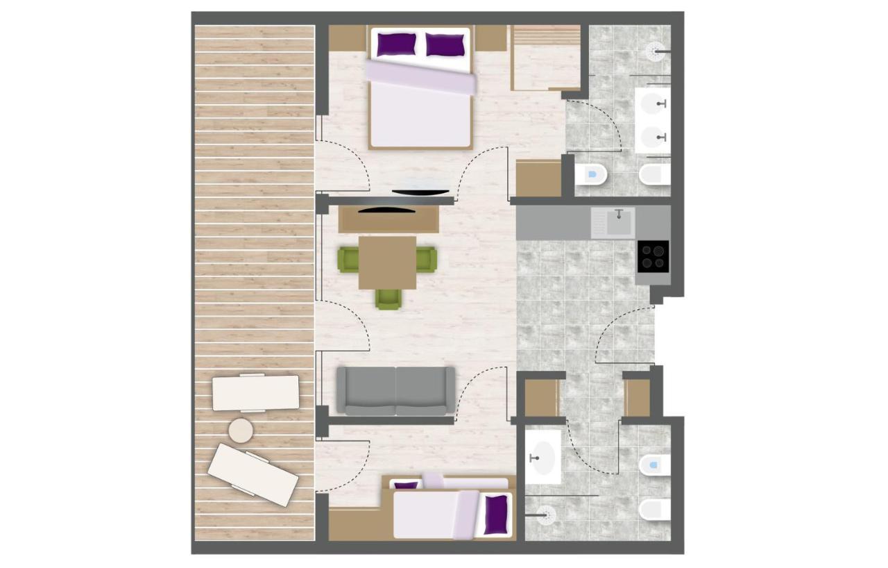 Aparthotel Panorama Living Dolomites 马兰扎 外观 照片